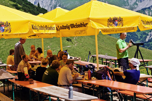 Rast auf der Falkenhütte