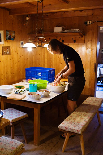 Gemischter Salat in Handarbeit