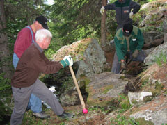 Wegebau mit Steinen